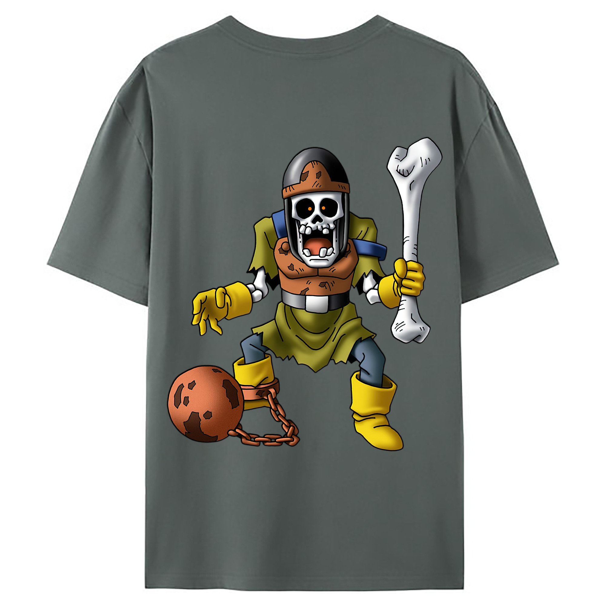 （画像用） ドラゴンクエスト Doragon Kuesuto Dragon Quest 綿100％ メンズ半袖Tシャツ（バックプリント） 通気性